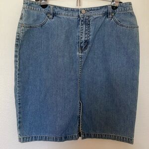 Indigo Palms Jean Skirt